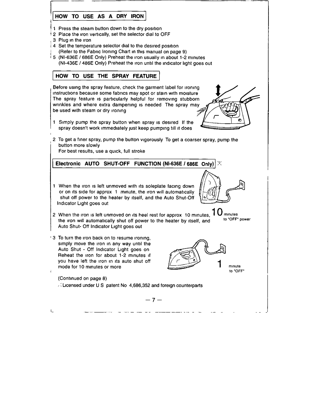 Panasonic NI-636E, NI-686E, NI-486E, NI-436E manual 