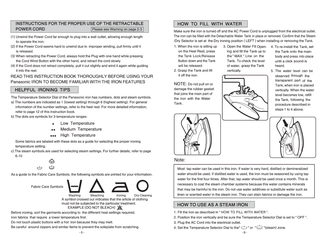 Panasonic NI-C55SR manual 