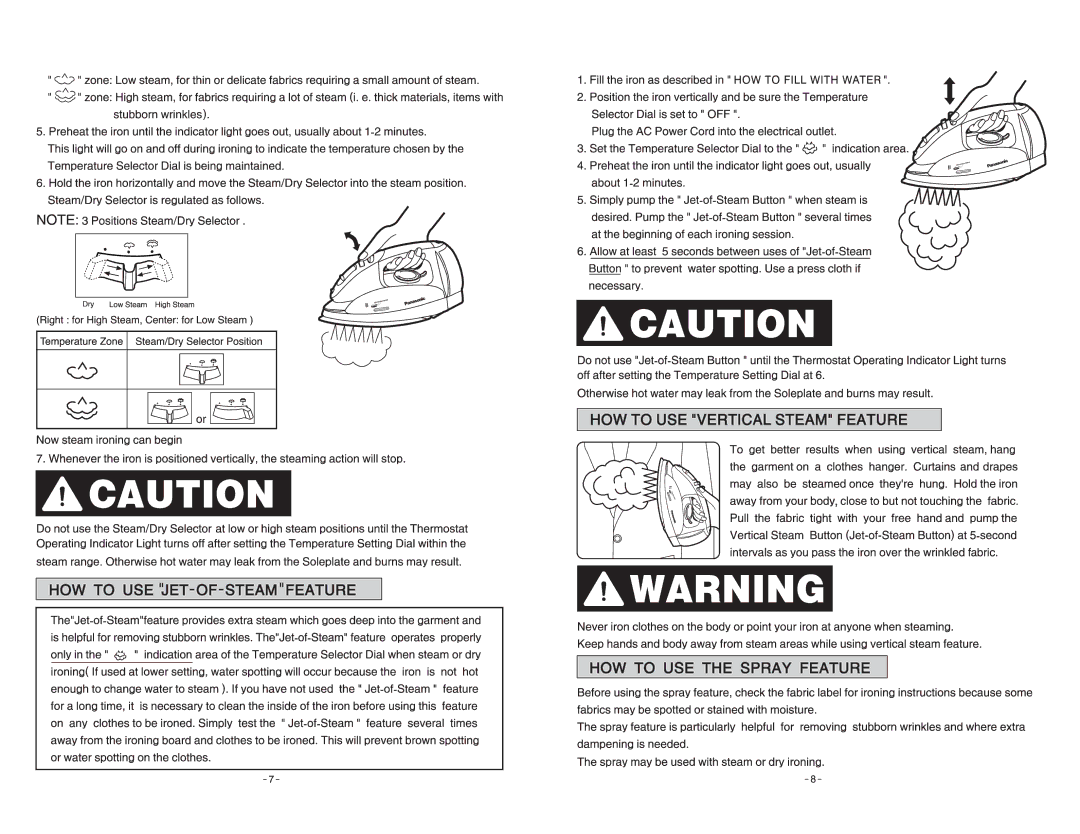 Panasonic NI-C55SR manual 