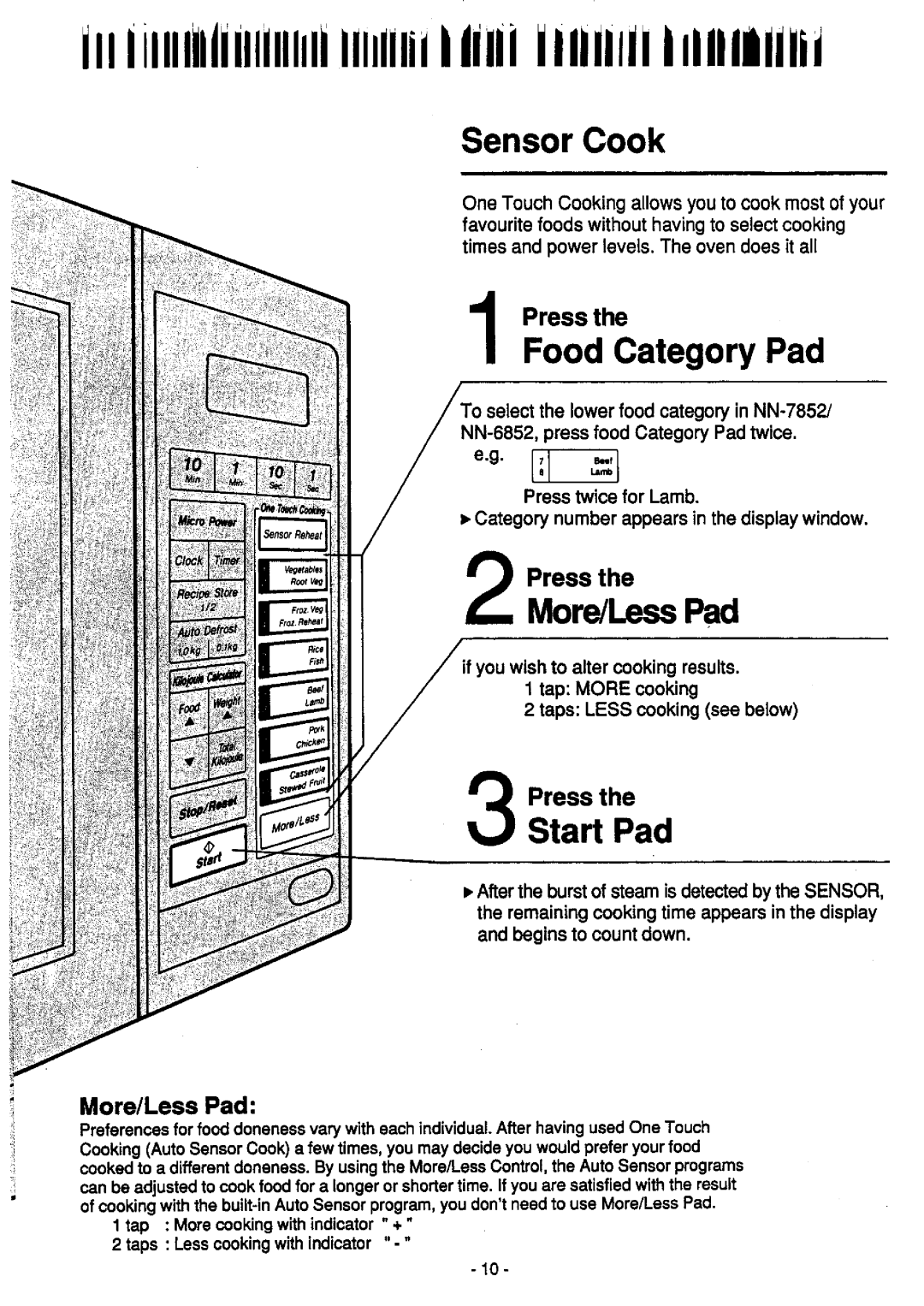 Panasonic NN-6712, NN-5752, NN-7852, NN-6852, NN-6752, NN-6702 manual 