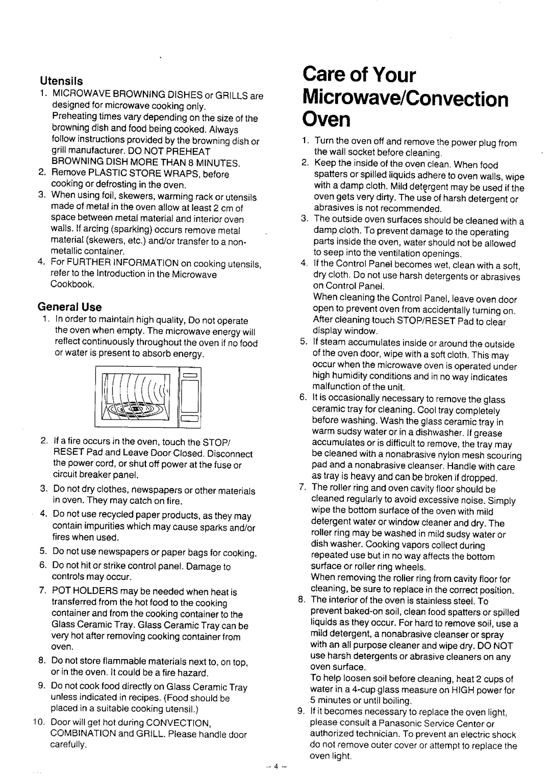 Panasonic NN-9807 manual 