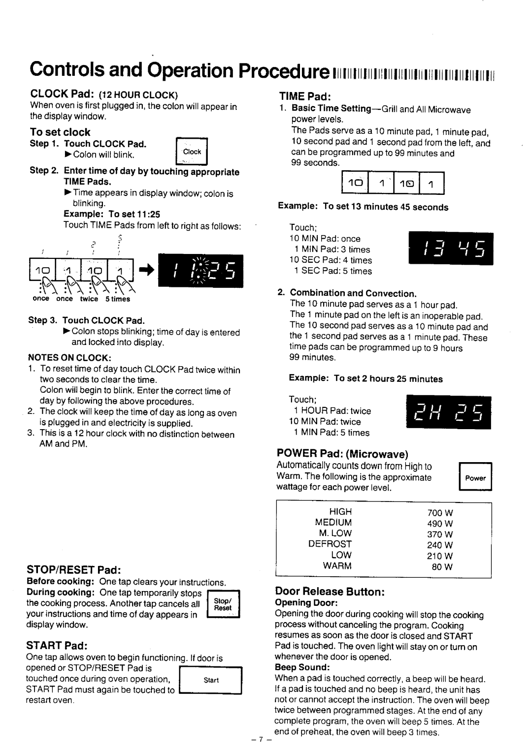 Panasonic NN-9807 manual 