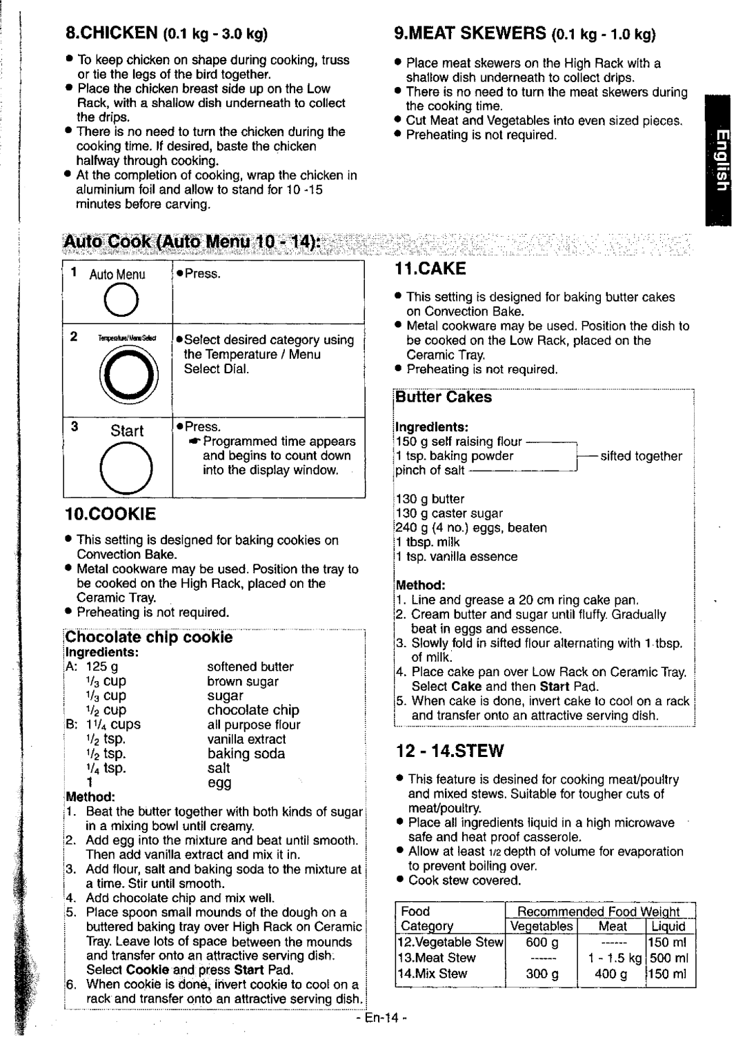 Panasonic NN-C2002W, NN-C2003S manual 