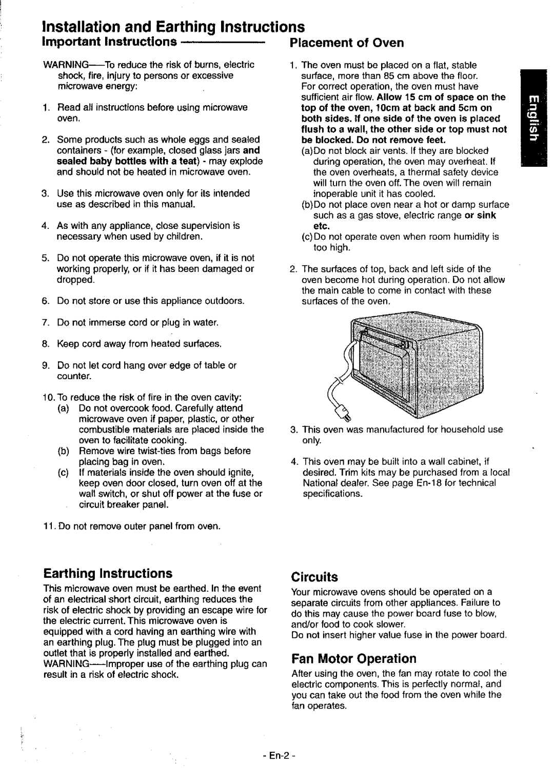 Panasonic NN-C2002W, NN-C2003S manual 