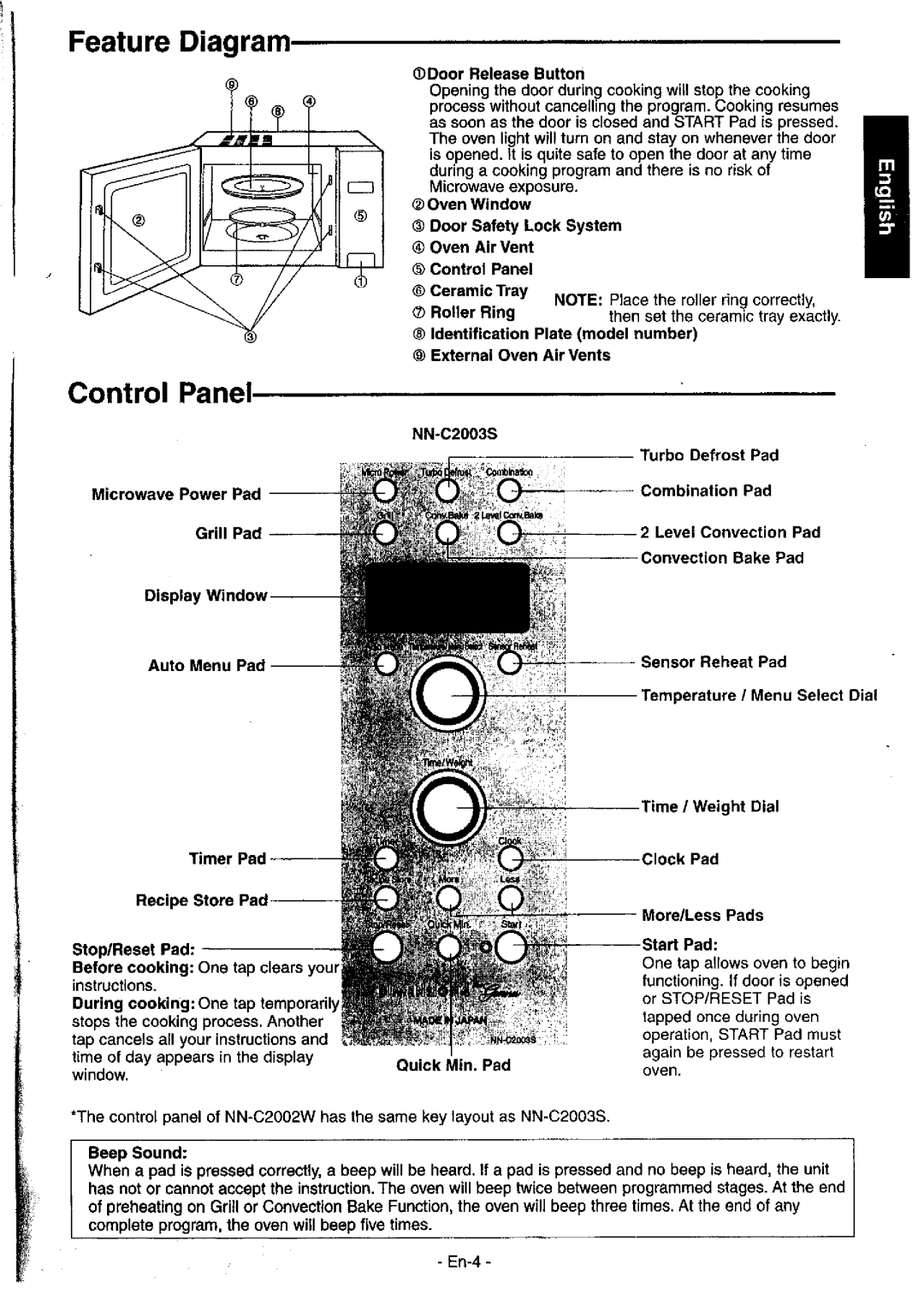 Panasonic NN-C2002W, NN-C2003S manual 