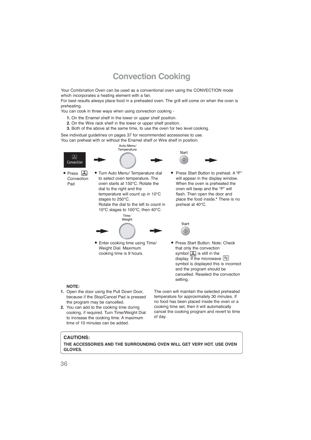 Panasonic NN-CF768M, NN-CF778S operating instructions Convection Cooking 