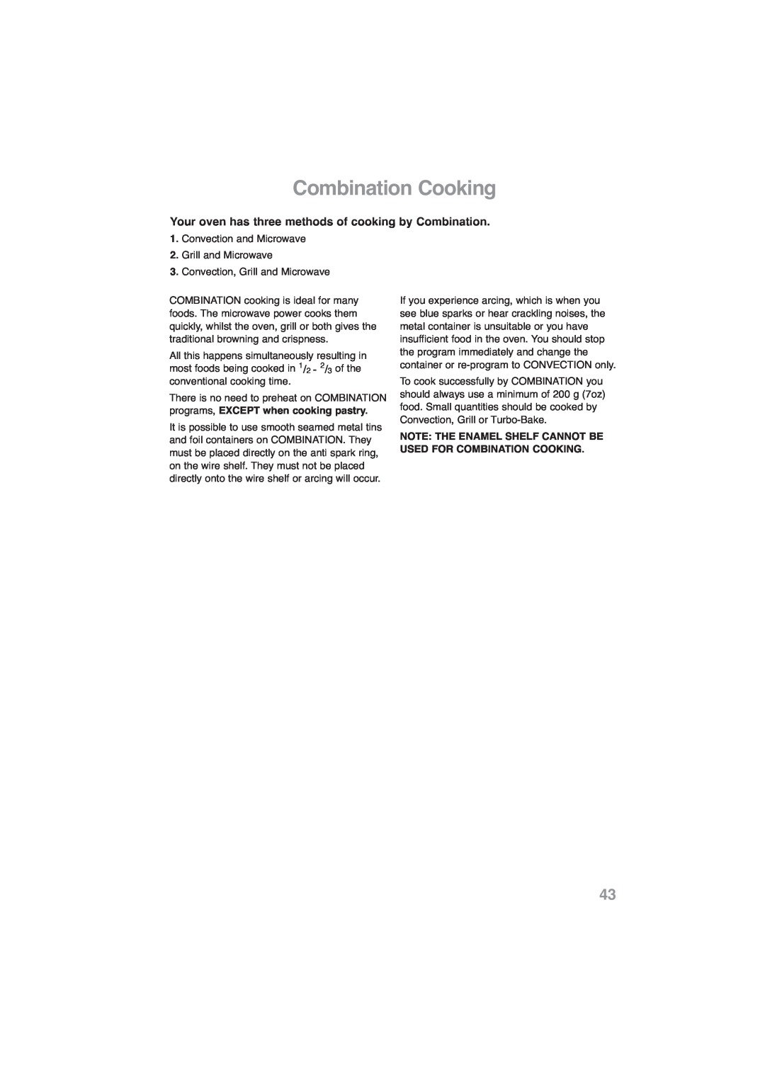 Panasonic NN-CF778S, NN-CF768M operating instructions Combination Cooking 