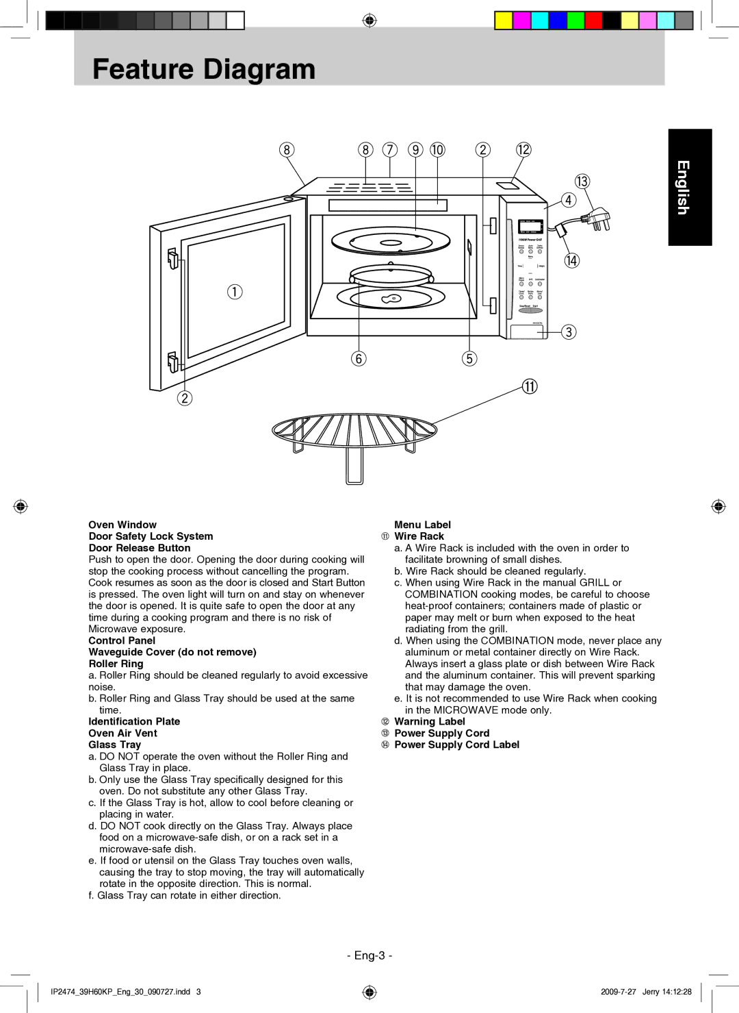 Panasonic NN-GD579S manual Feature Diagram,  Oven Window 