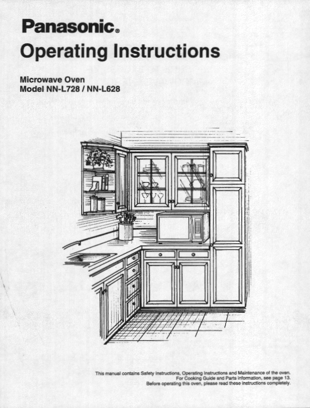 Panasonic NN-L628, NN-L728 manual 