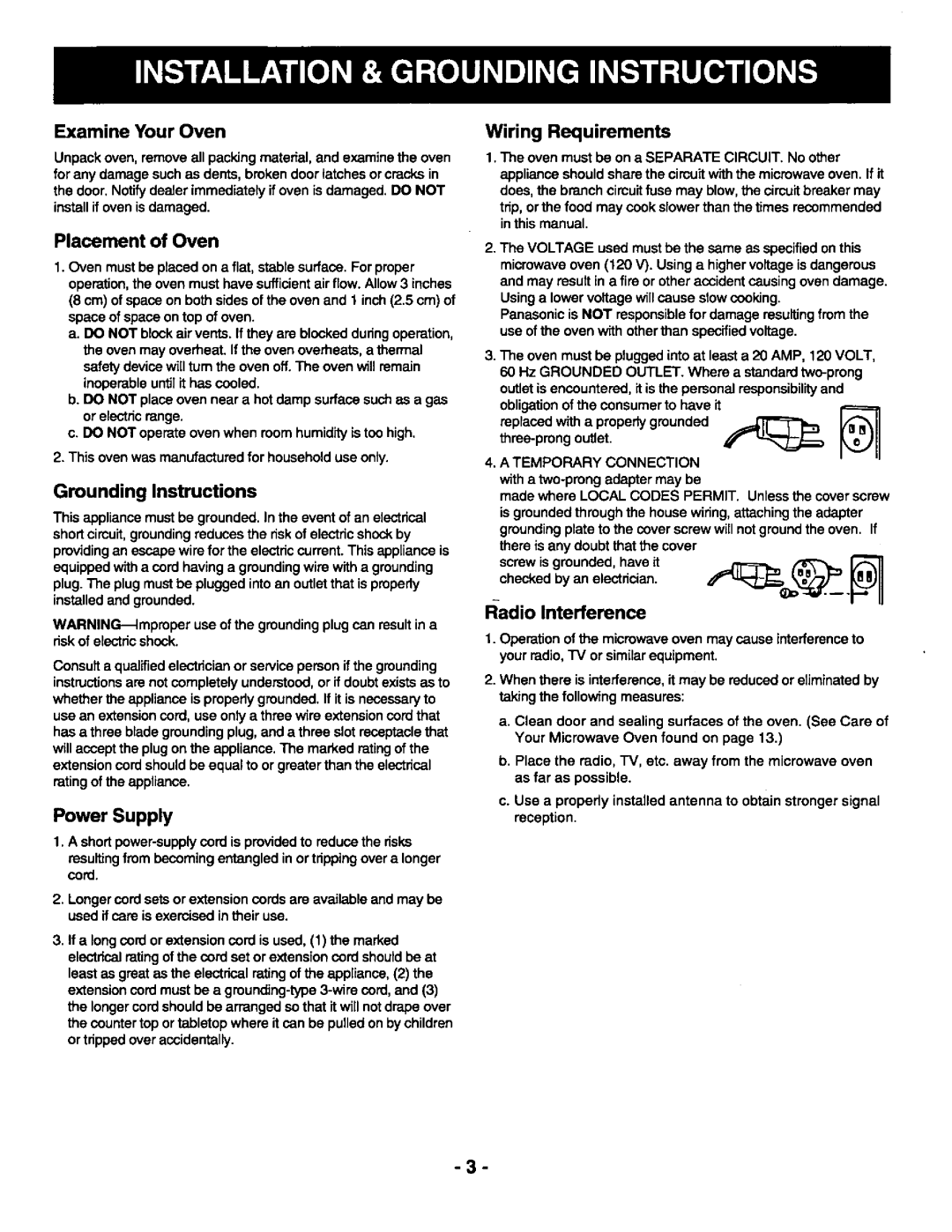 Panasonic NN-L628, NN-L728 manual 