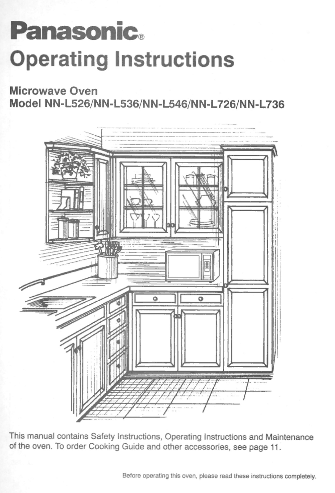 Panasonic NN-L726, NN-L736, NN-L526, NN-L536 manual 