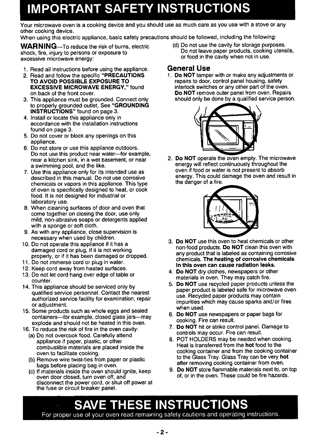 Panasonic NN-L736, NN-L726, NN-L526, NN-L536 manual 