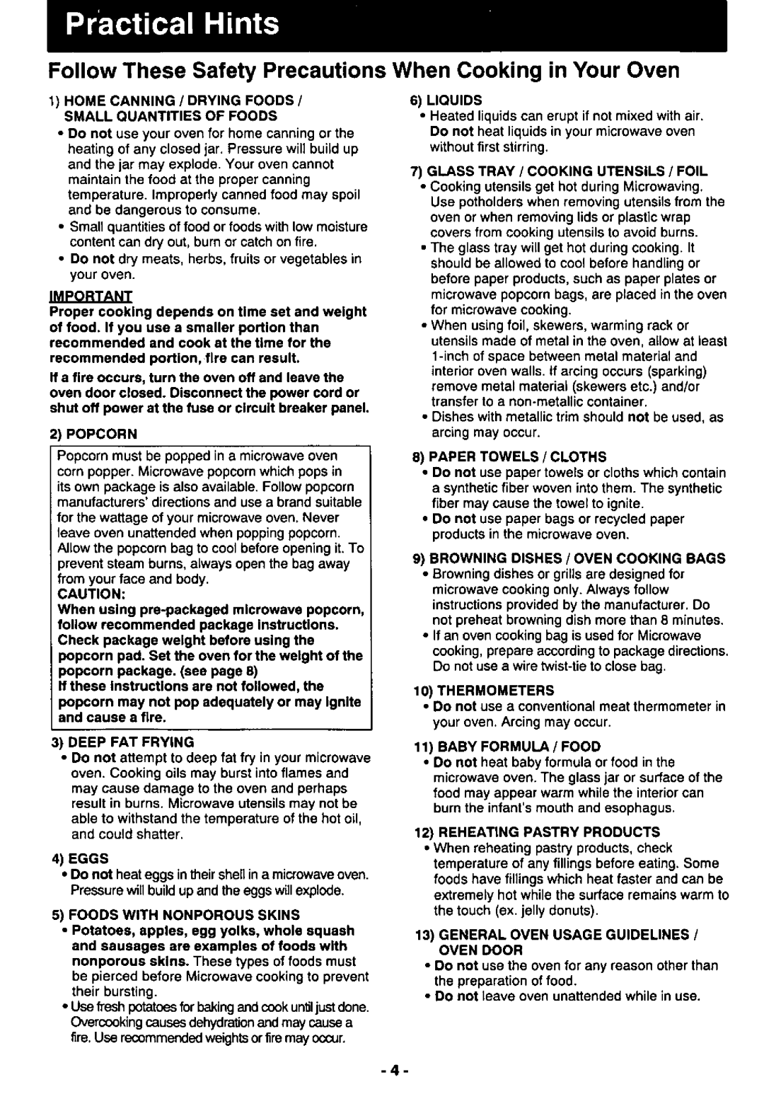 Panasonic NN-L526, NN-L736, NN-L726, NN-L536 manual 