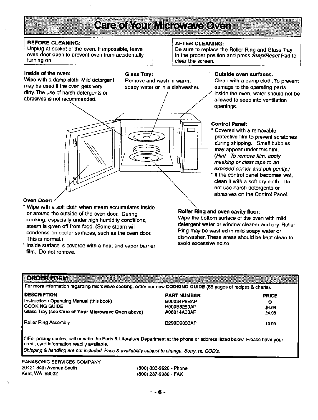 Panasonic NN-L839 manual 