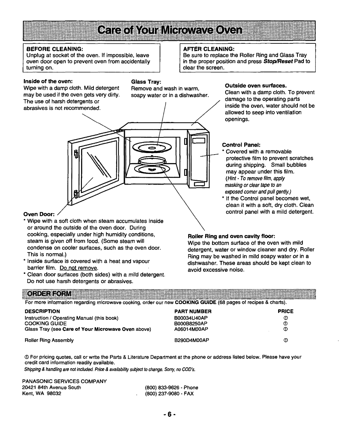 Panasonic NN-L930 manual 