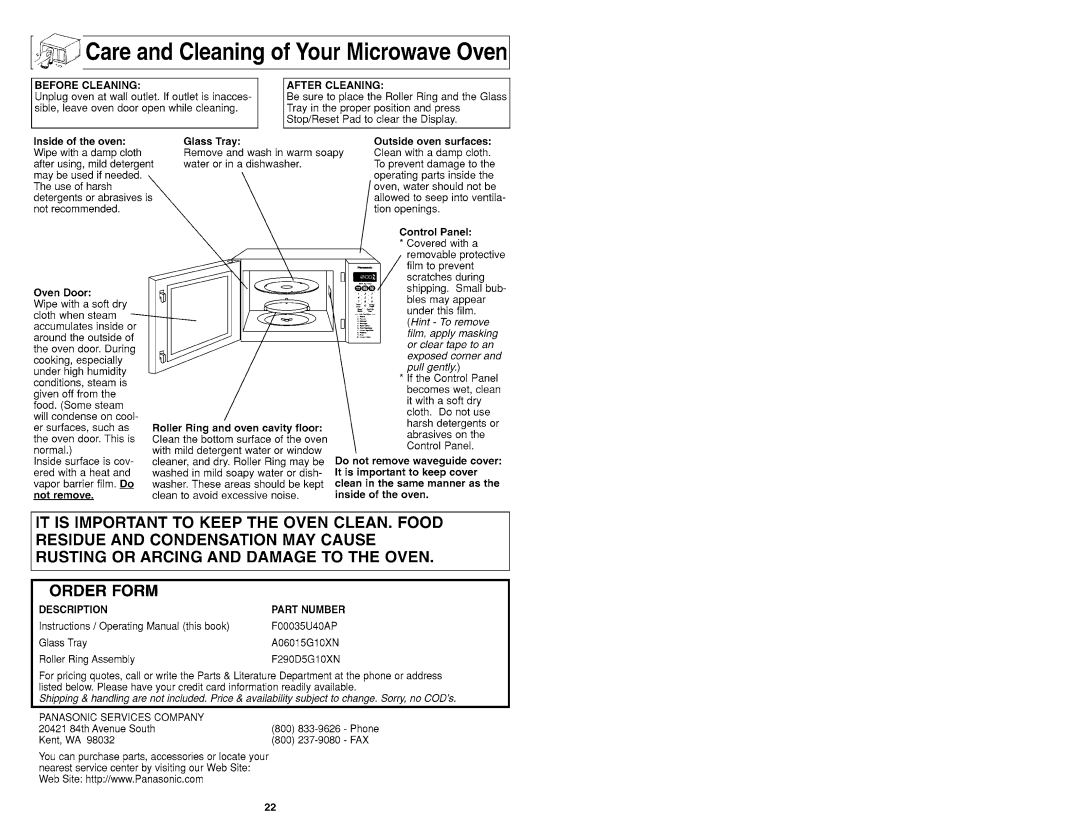 Panasonic NN-MX26 manual 