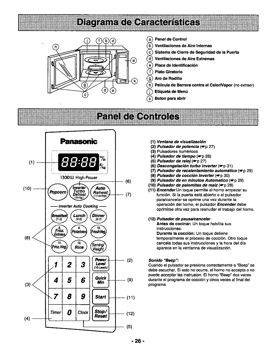 Panasonic NN-S950 BA BAS / WA / WAS, NN-N950 BA RPH, NN-S750 BA BAS / WA / WAS manual 