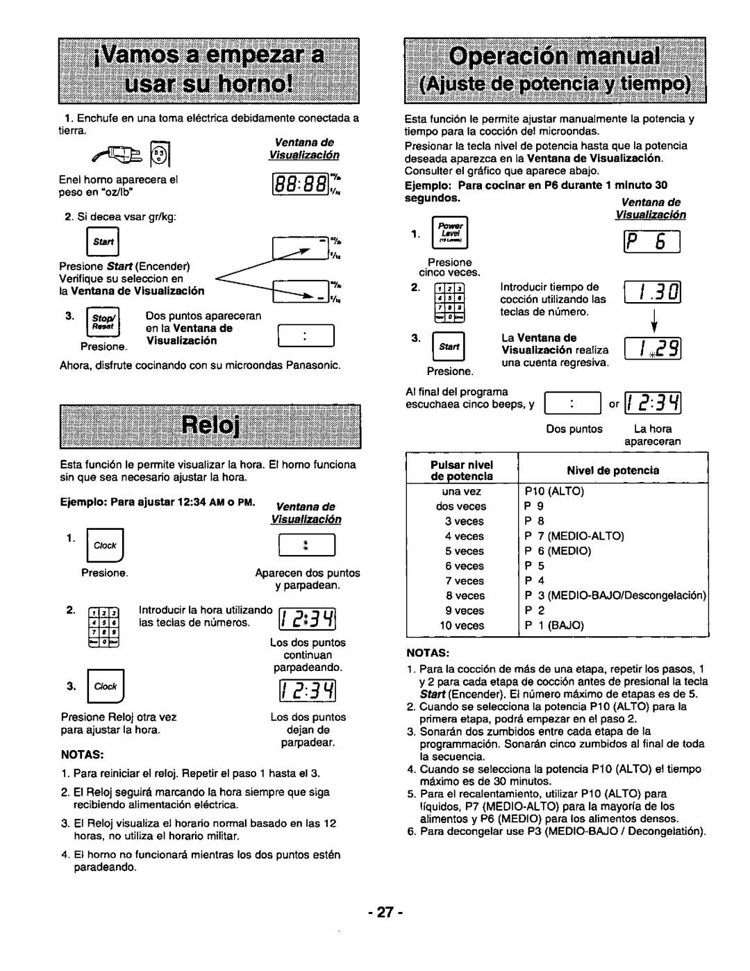 Panasonic NN-S750 BA BAS / WA / WAS, NN-N950 BA RPH, NN-S950 BA BAS / WA / WAS manual 