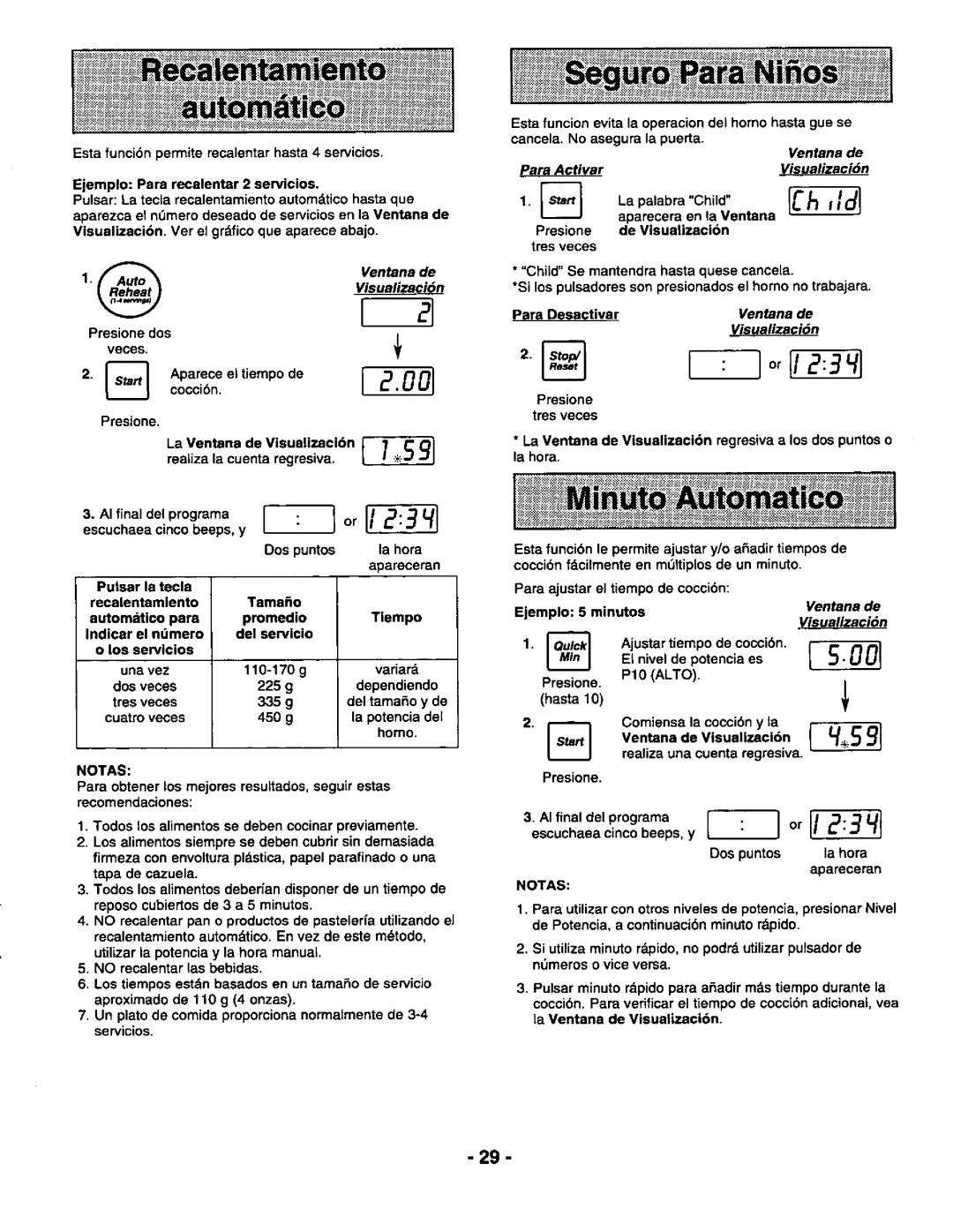 Panasonic NN-S950 BA BAS / WA / WAS, NN-N950 BA RPH, NN-S750 BA BAS / WA / WAS manual 