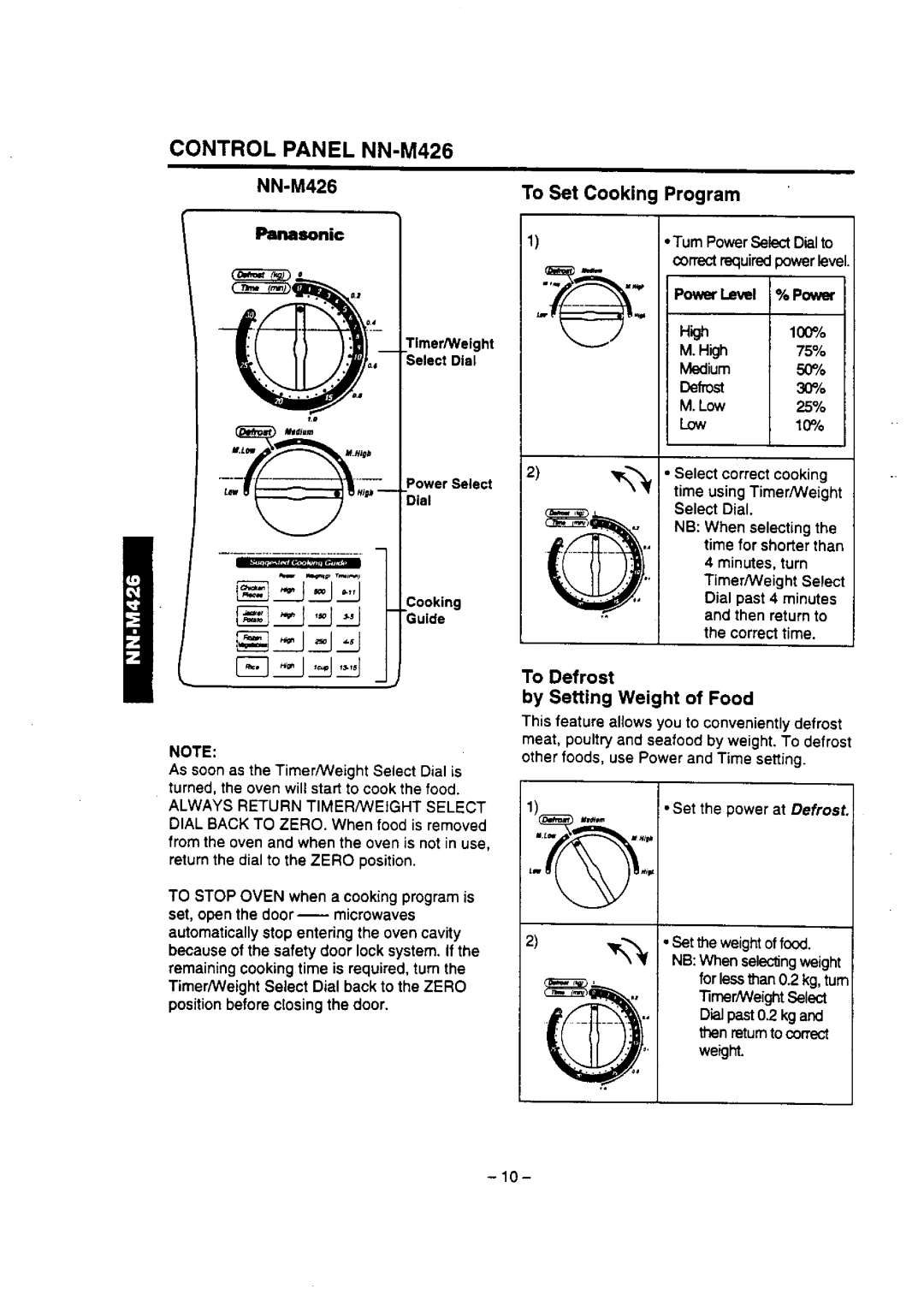 Panasonic NN-P426 manual 