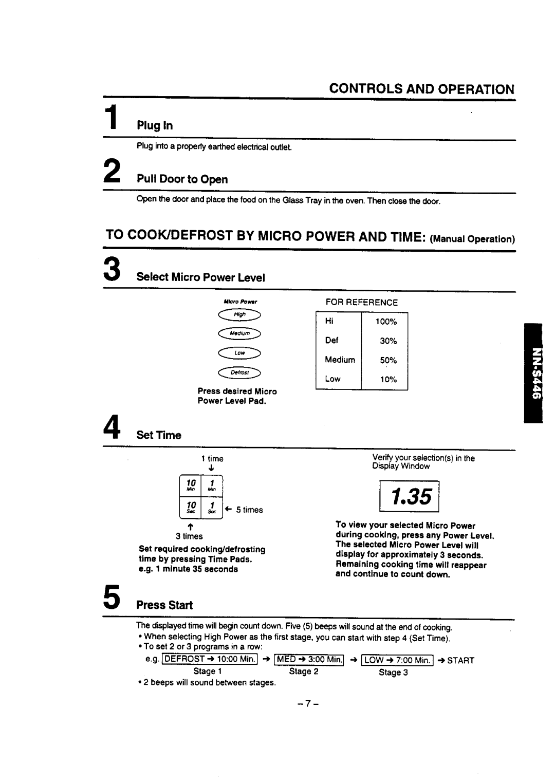 Panasonic NN-P426 manual 