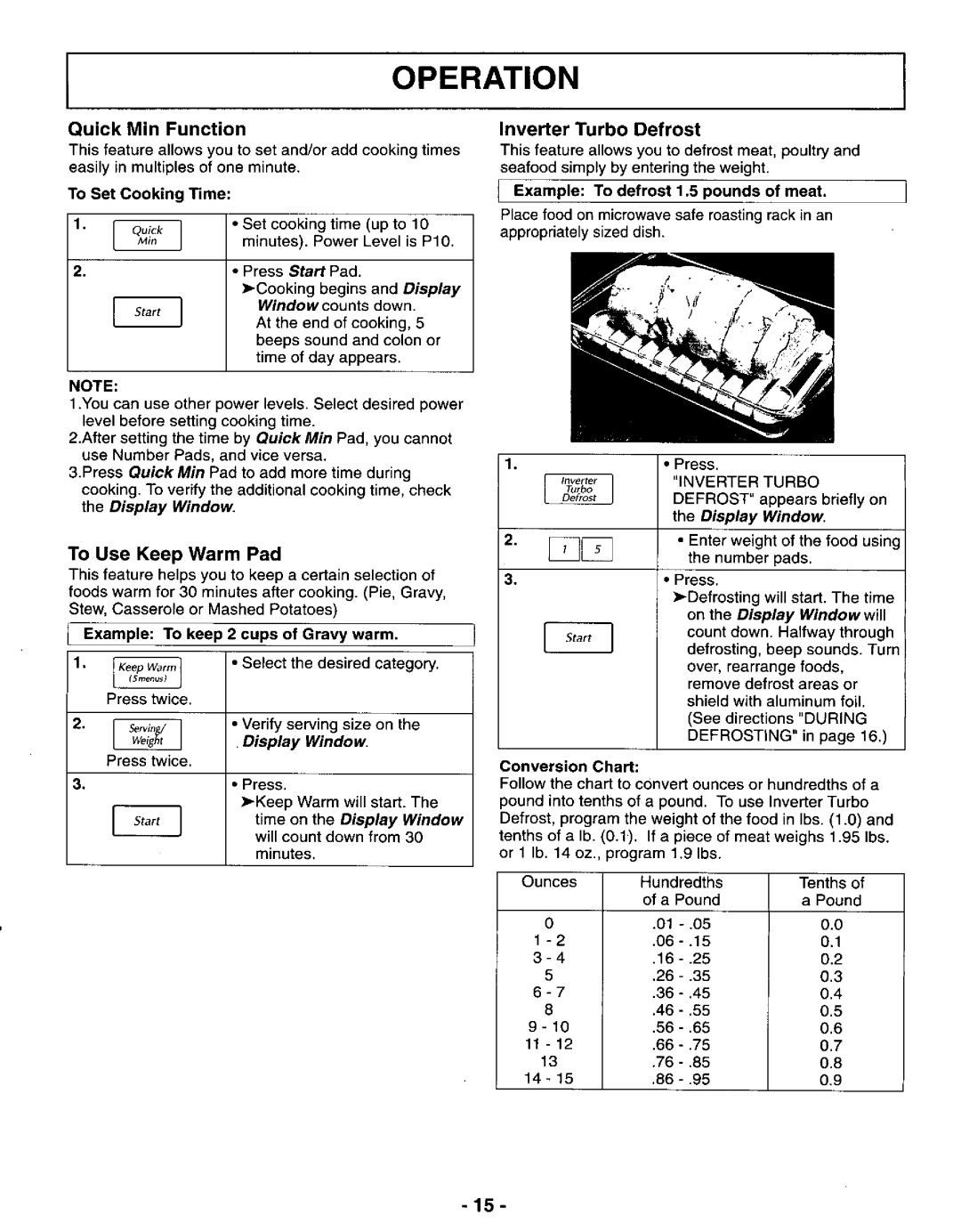 Panasonic NN-S252, NN-S262 manual 