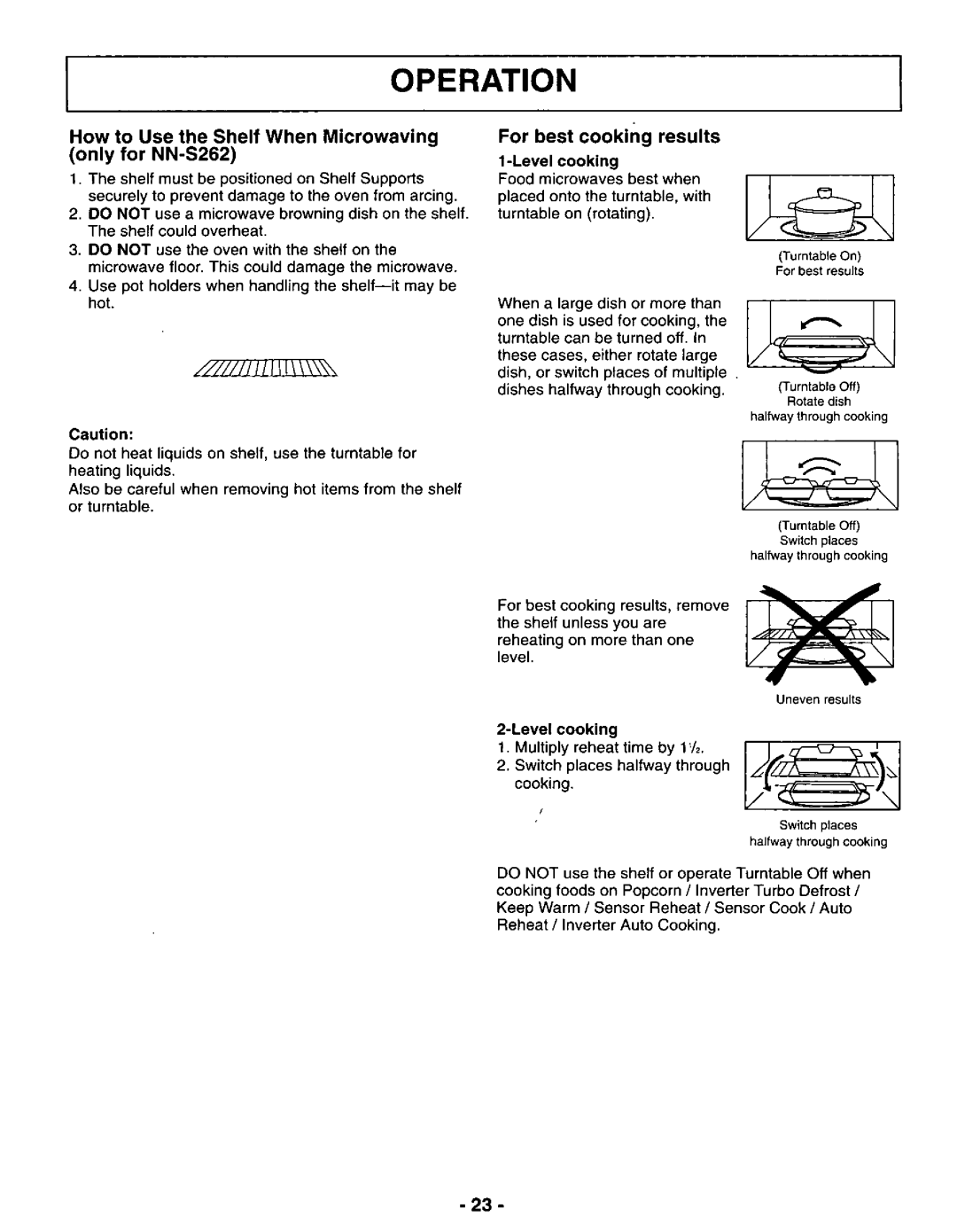 Panasonic NN-S252, NN-S262 manual 