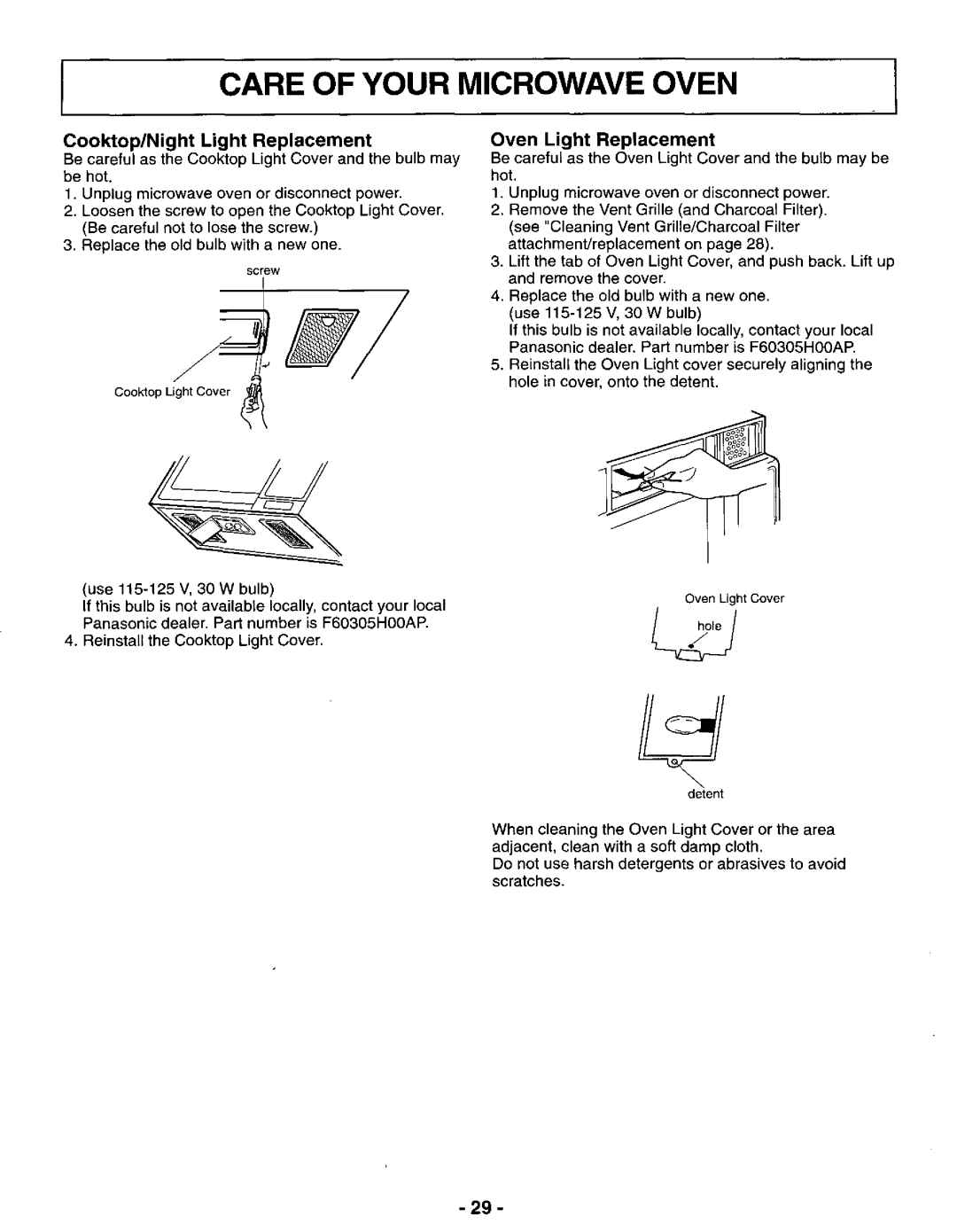 Panasonic NN-S252, NN-S262 manual 