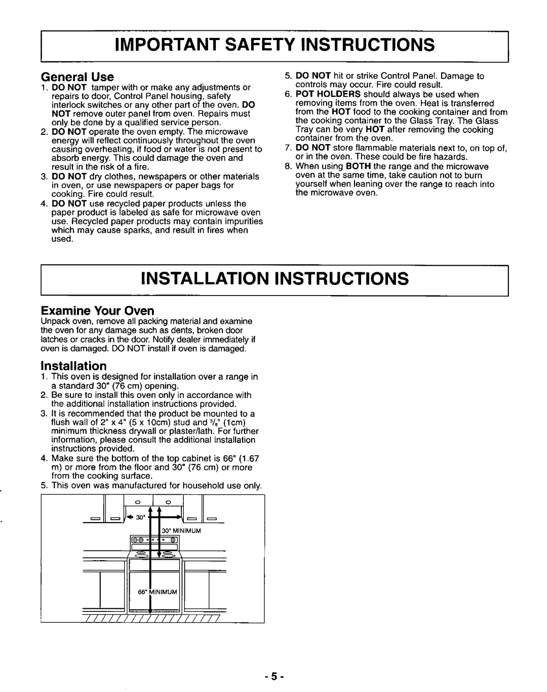 Panasonic NN-S252, NN-S262 manual 