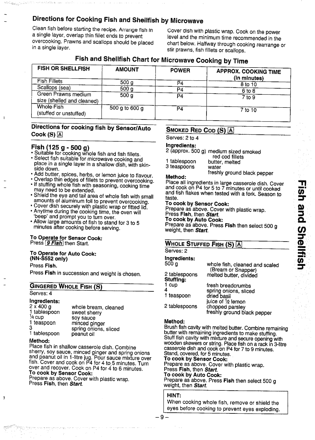 Panasonic NN-S542, NN-S552 manual 