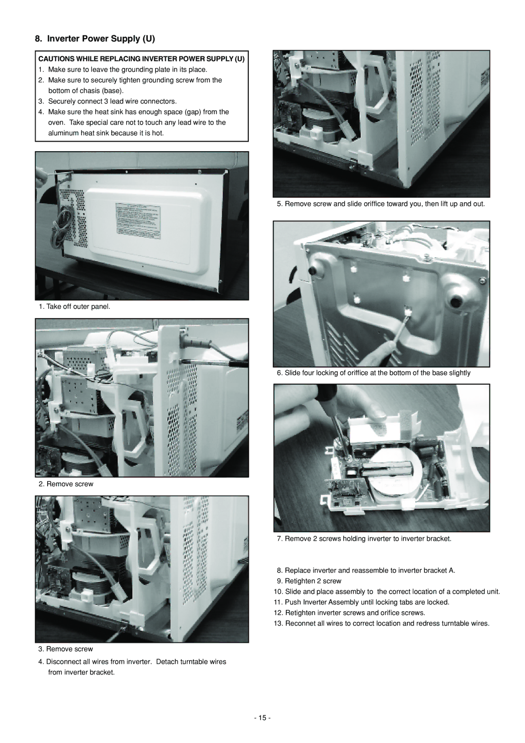 Panasonic NN-S560WF, NN-S560BF, NN-L530BF service manual Inverter Power Supply U 