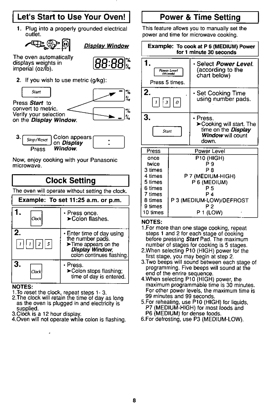 Panasonic NN-S562, NN-S592 manual 