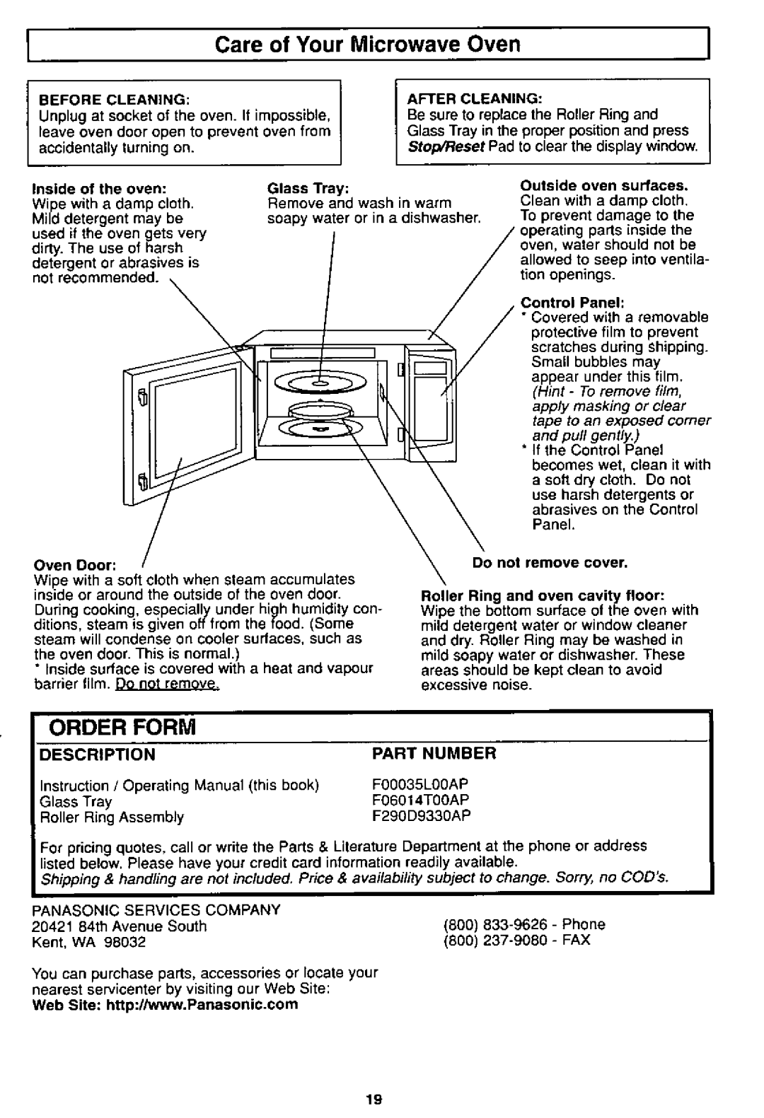 Panasonic NN-S592, NN-S562 manual 