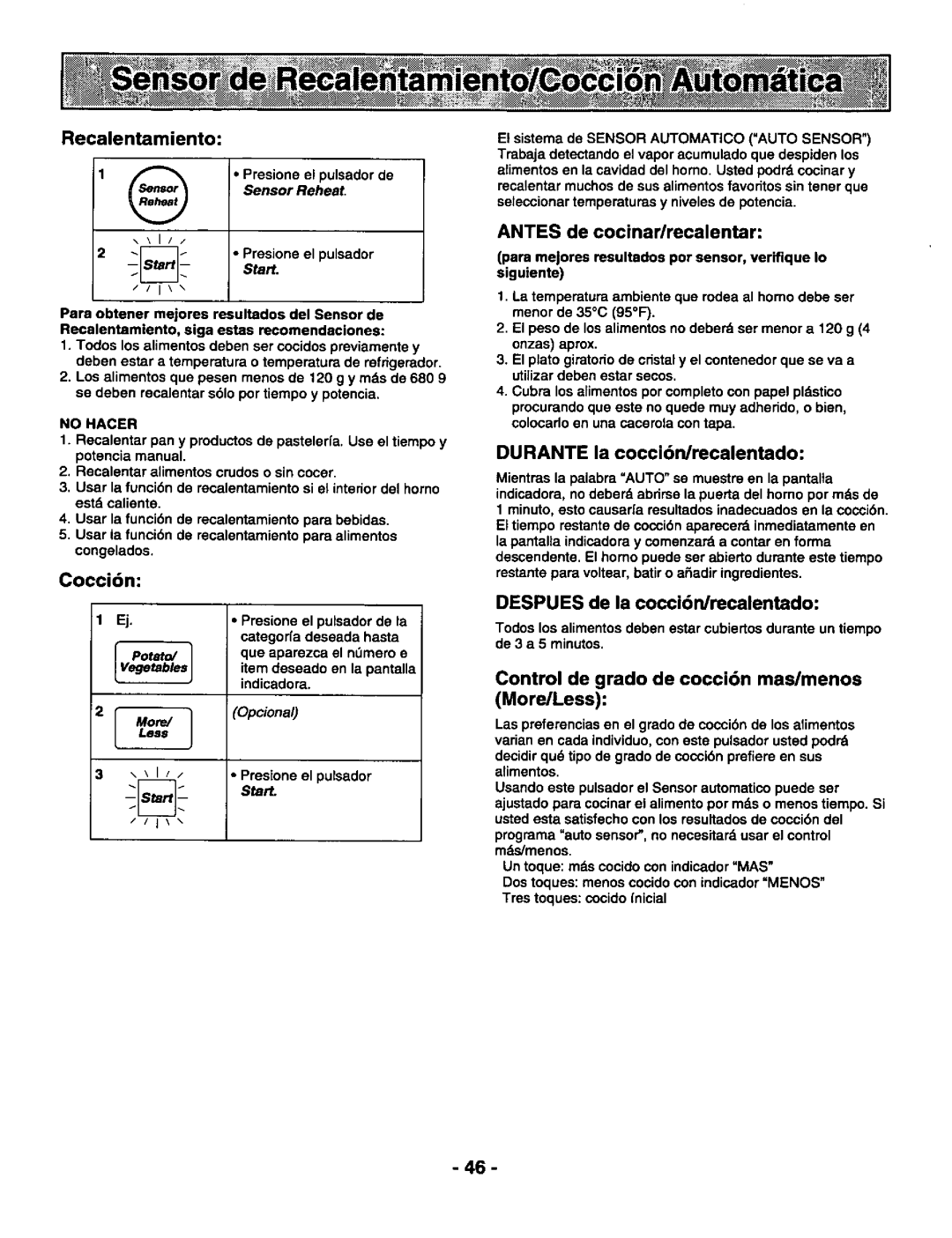 Panasonic NN-S588, NN-S688 manual 