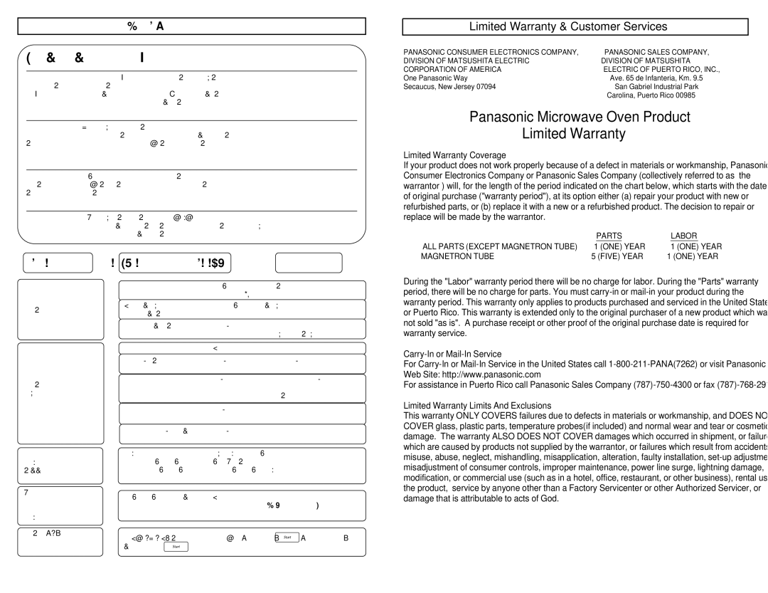 Panasonic NN-S723WL, NN-S723BL manual Before Requesting Service, Problem, Possible Cause Remedy, Care of Your Microwave Oven 