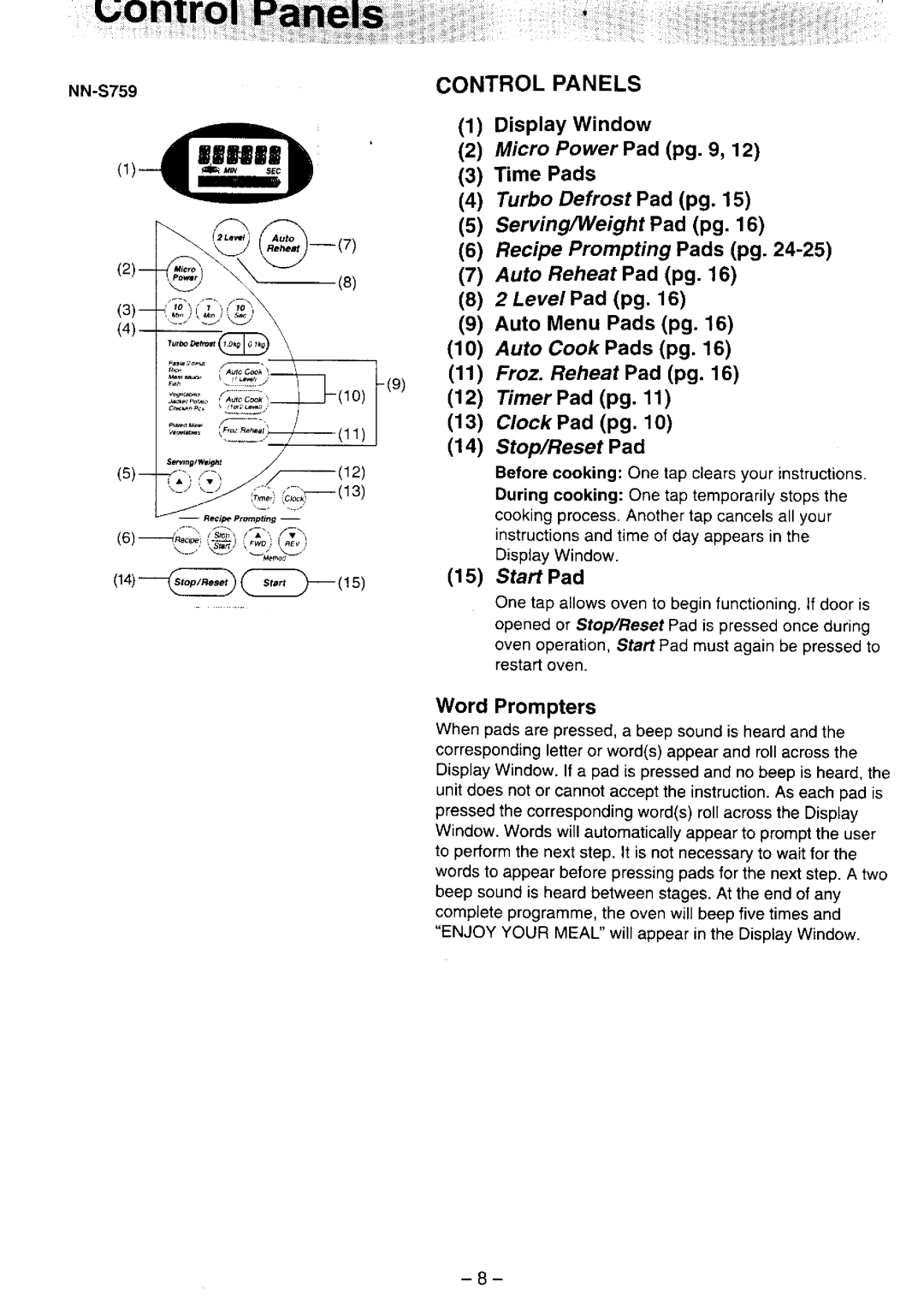 Panasonic NN-S759, NN-S769 manual 