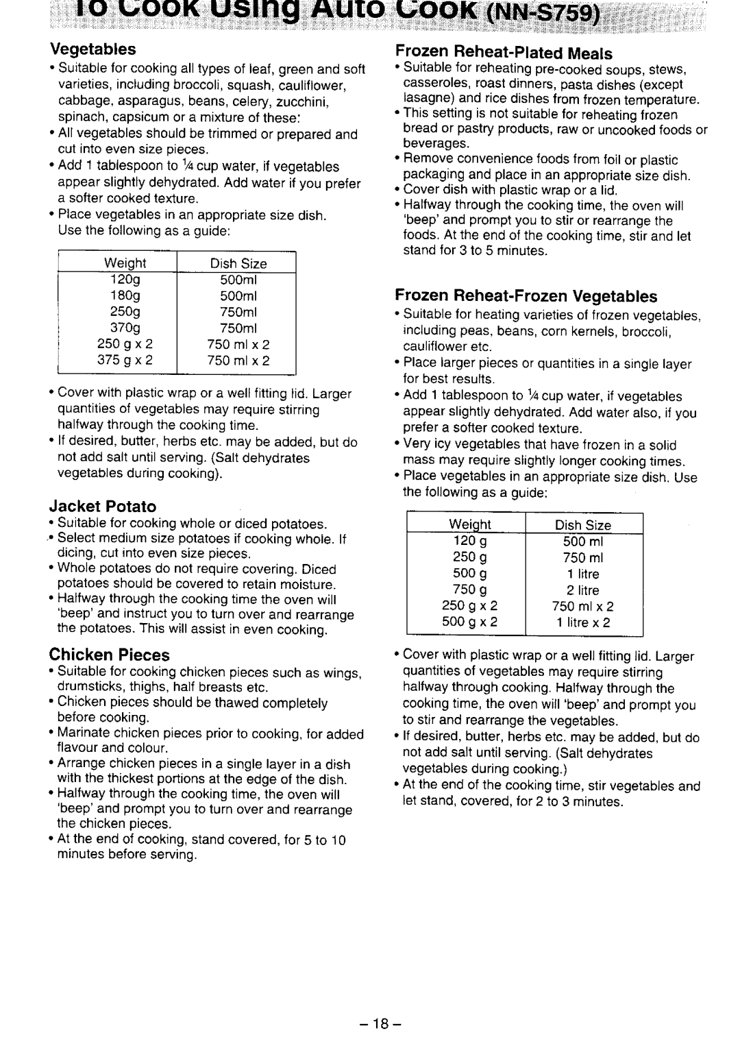 Panasonic NN-S759, NN-S769 manual 