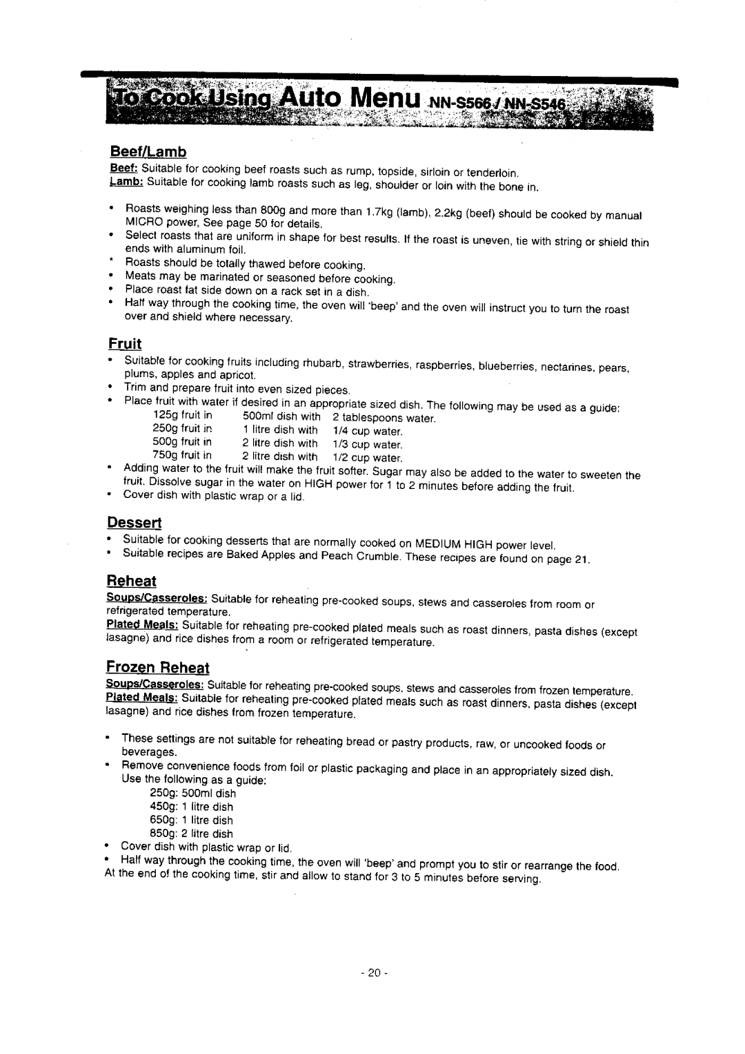 Panasonic NN-S786 manual 