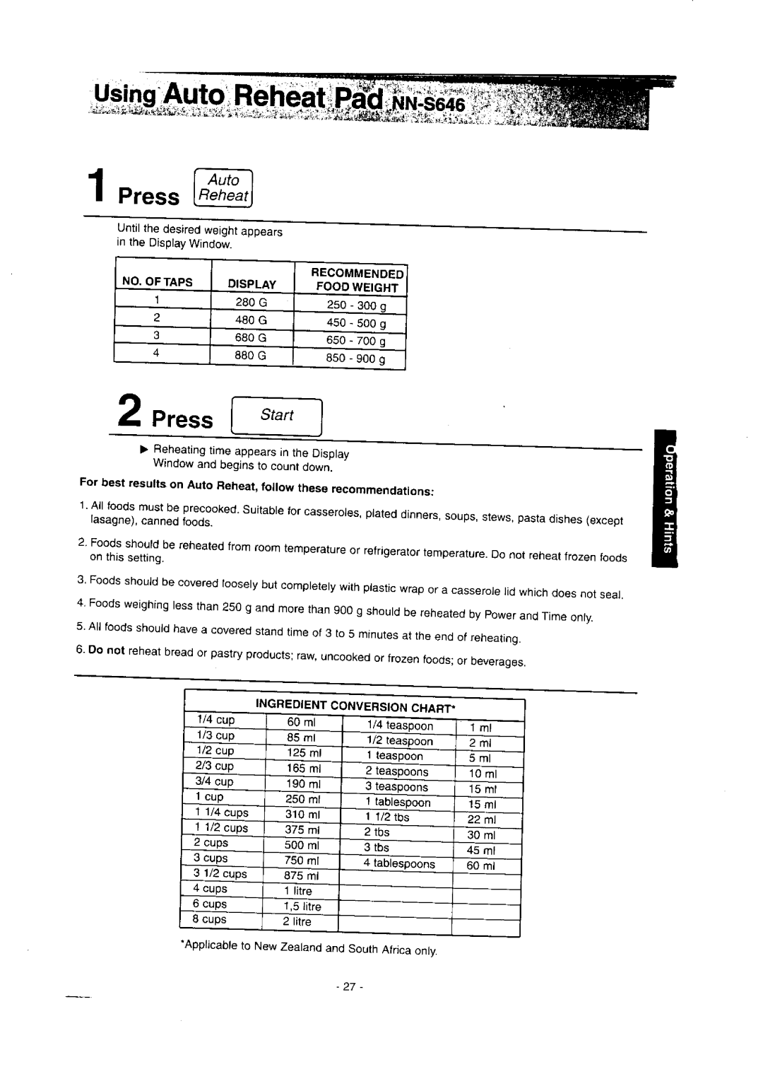 Panasonic NN-S786 manual 