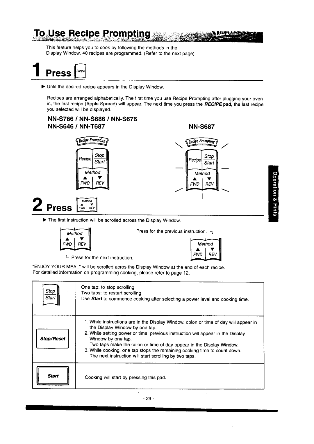 Panasonic NN-S786 manual 