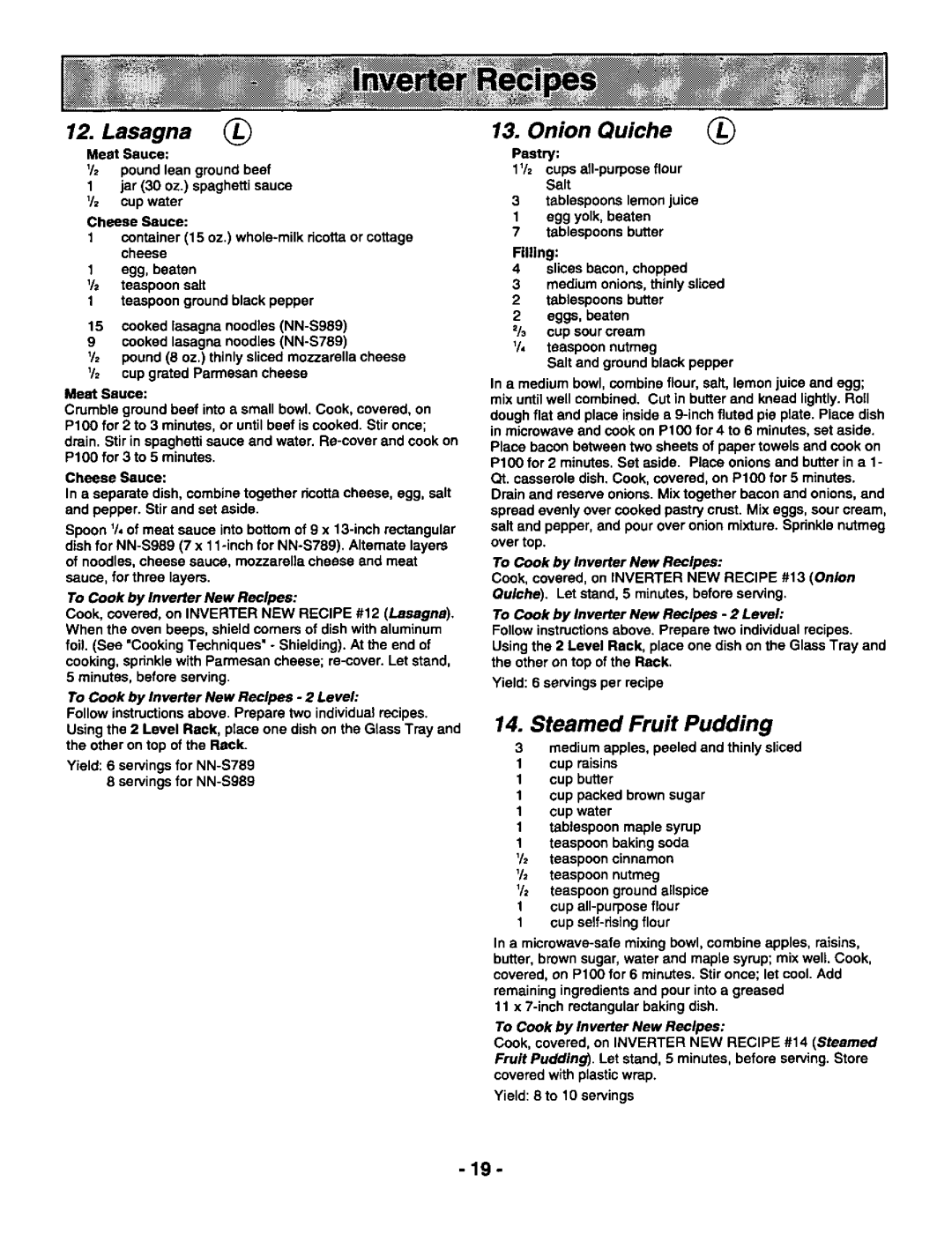 Panasonic NN-S989, NN-S789 manual 