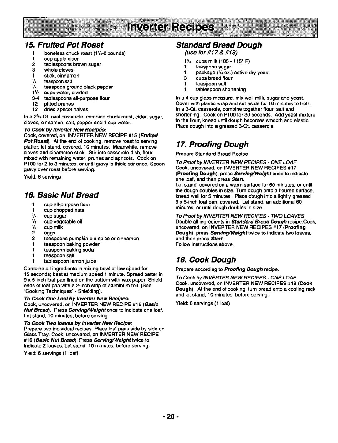 Panasonic NN-S789, NN-S989 manual 