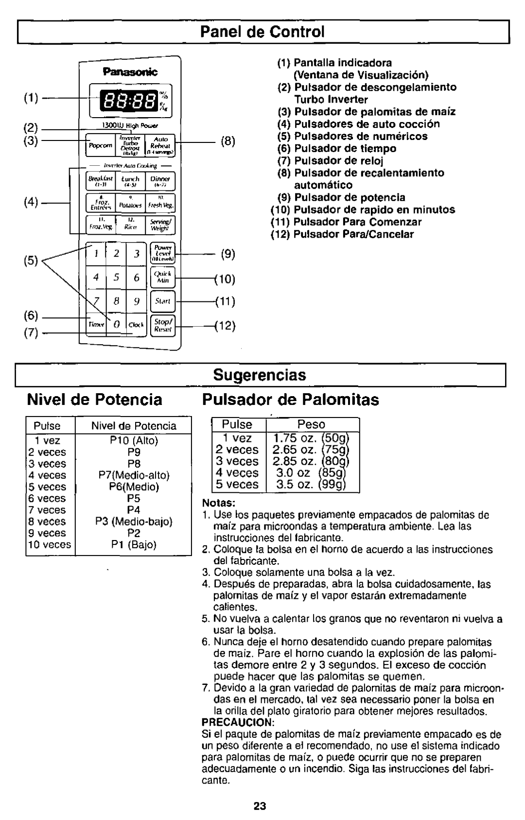 Panasonic NN-S751, NN-S951 manual 