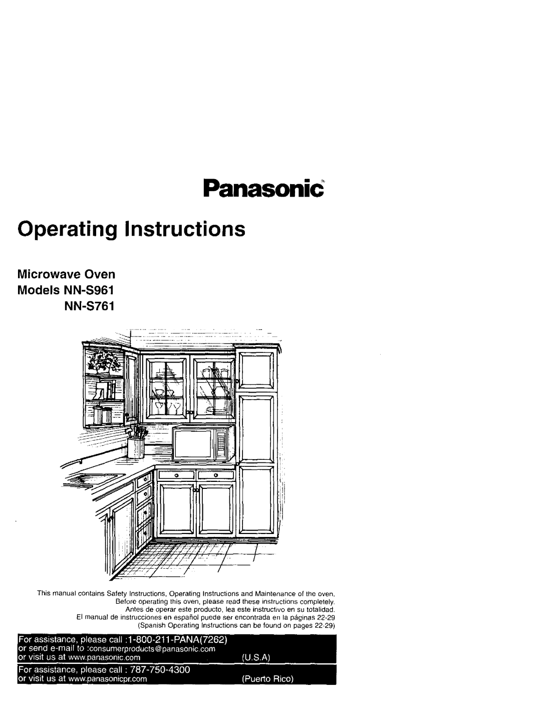 Panasonic NN-S961 manual Panasonic 