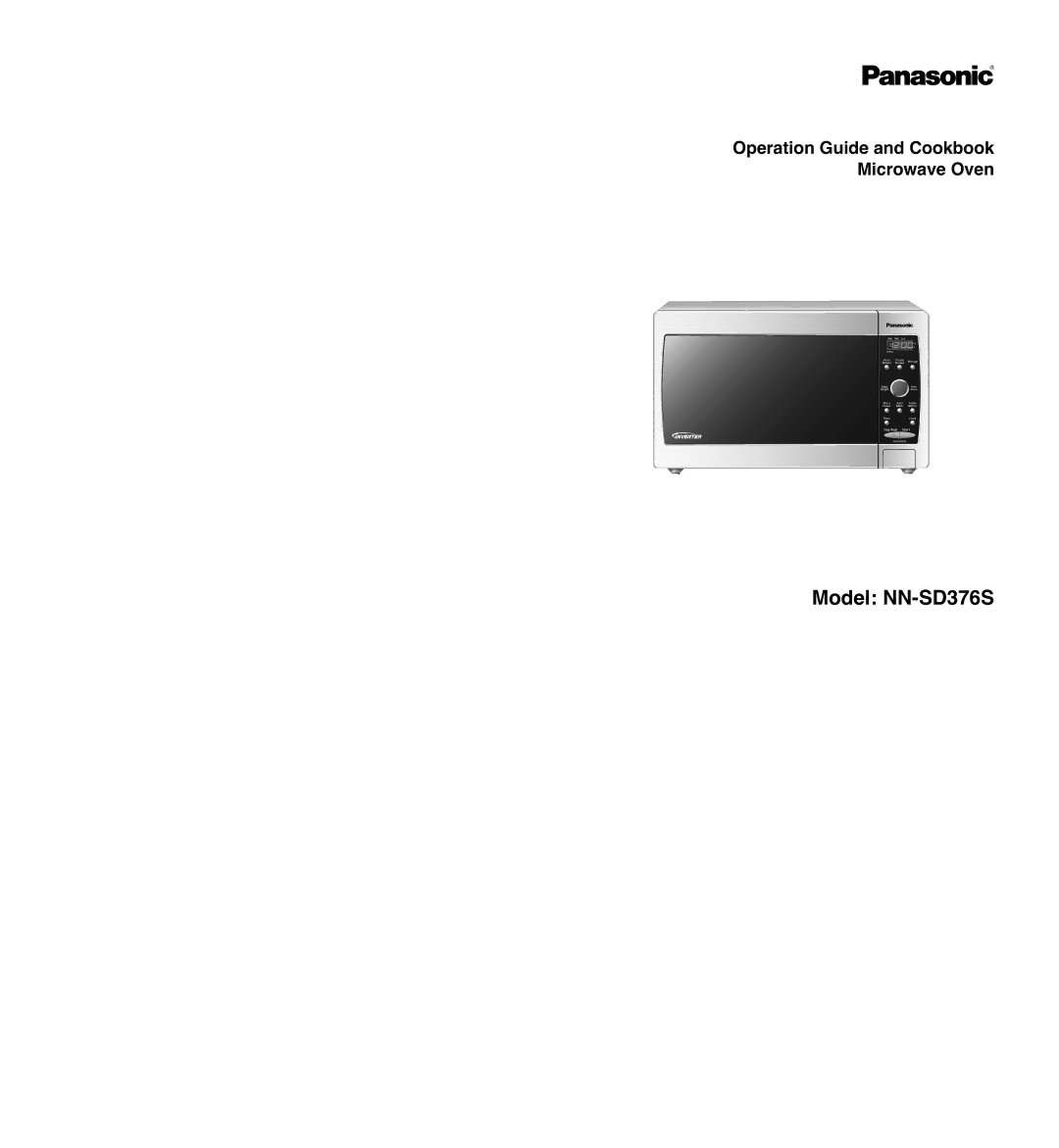 Panasonic manual Model NN-SD376S 