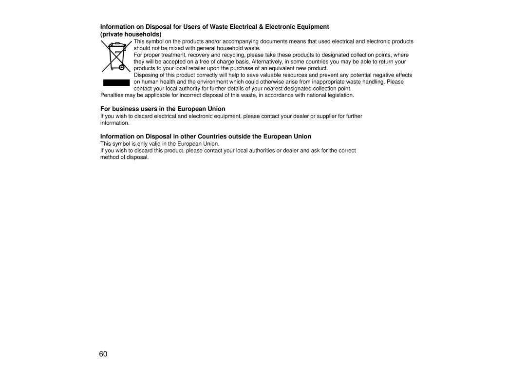 Panasonic NN-SD456, NN-SD446, NN-SD466 manual For business users in the European Union 