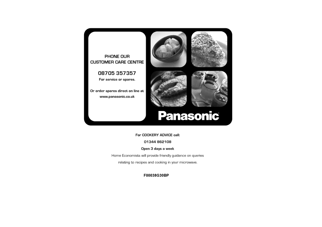 Panasonic NN-SD456, NN-SD446, NN-SD466 manual 08705 