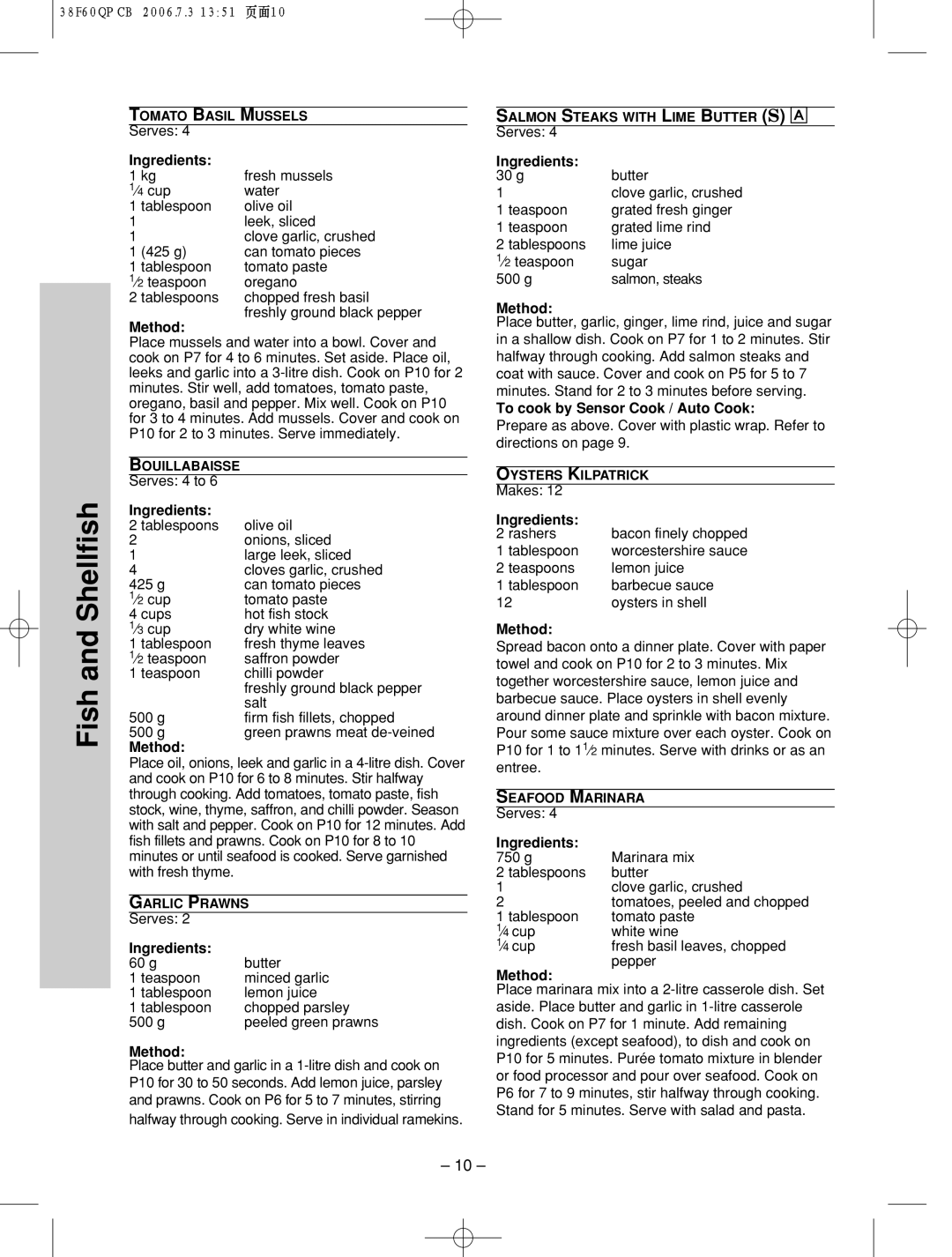 Panasonic nn-sd686s manual Ingredients 2 tablespoons 2 1 