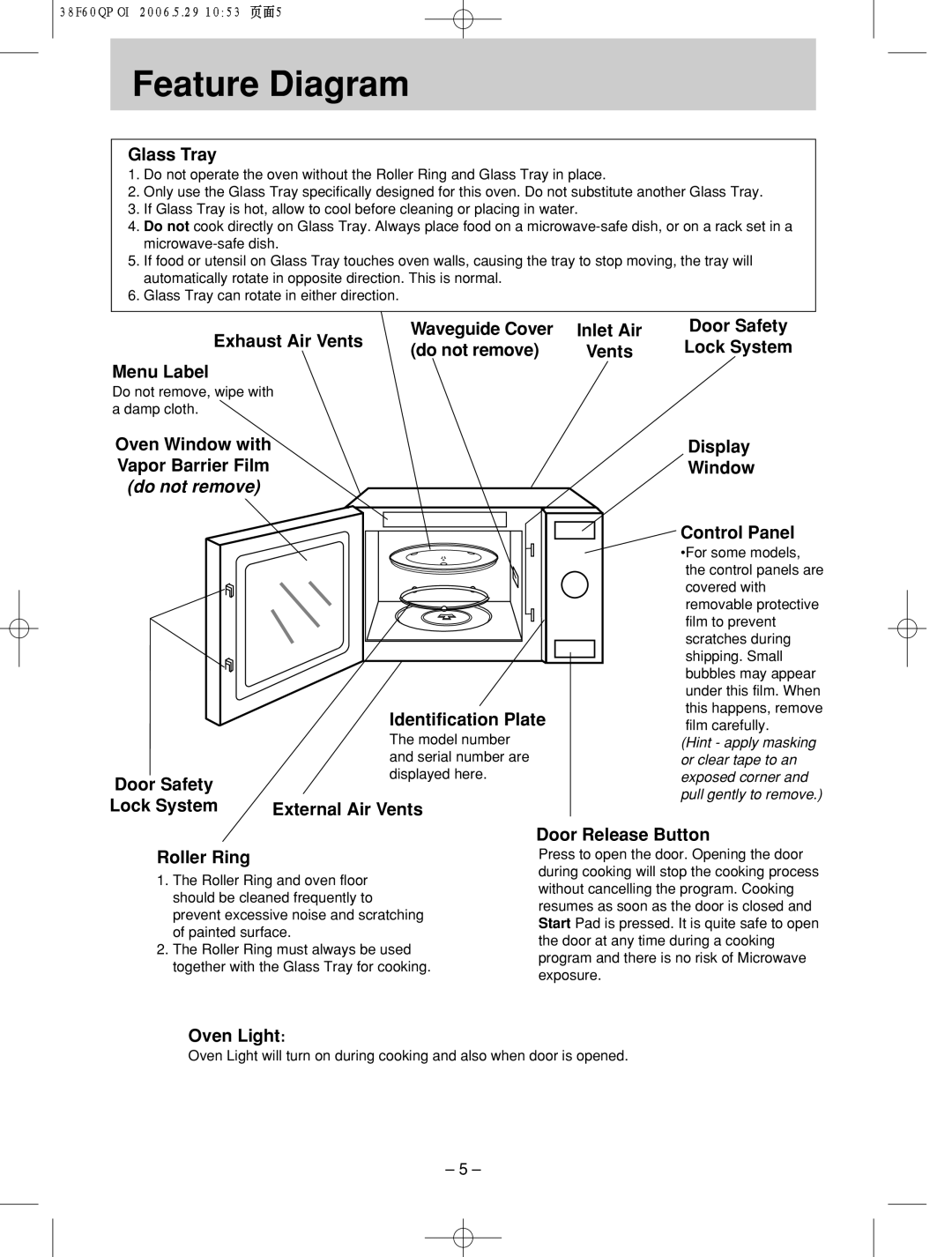 Panasonic nn-sd686s manual Feature!!!!! ! Diagram 