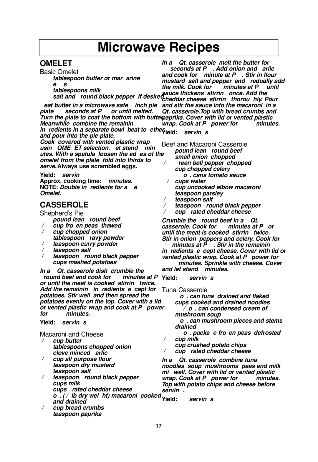 Panasonic NN-SD697S operating instructions Microwave Recipes, Approx. cooking time 4 minutes 